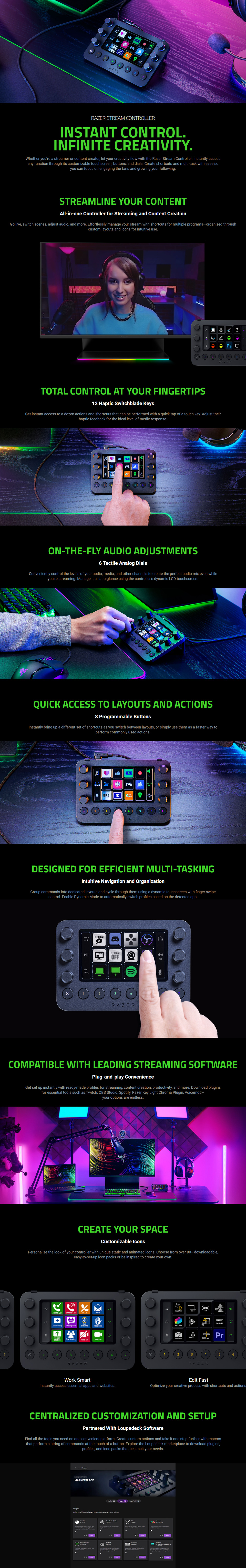 razer stream controller all-in-one keypad for streaming