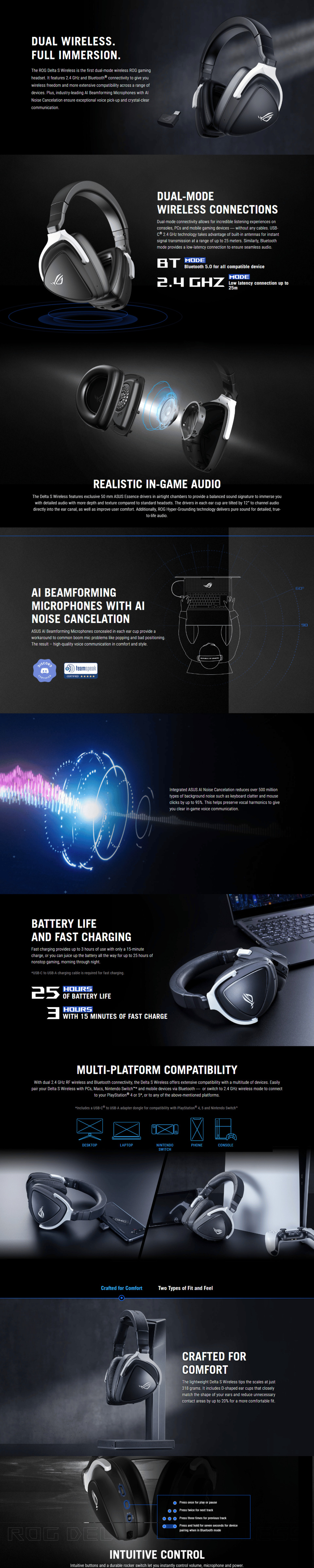 asus rog delta s wireless gaming headset