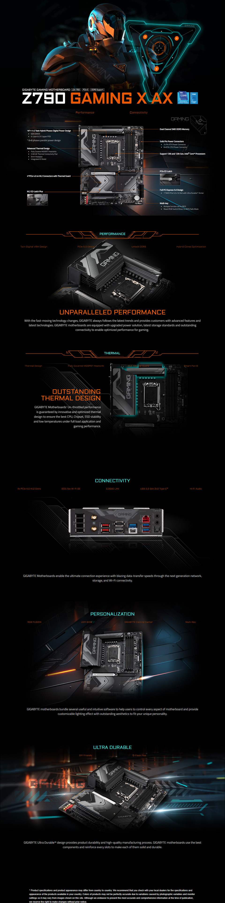 gigabyte s1700 atx z790 gaming x ax ddr5 motherboard