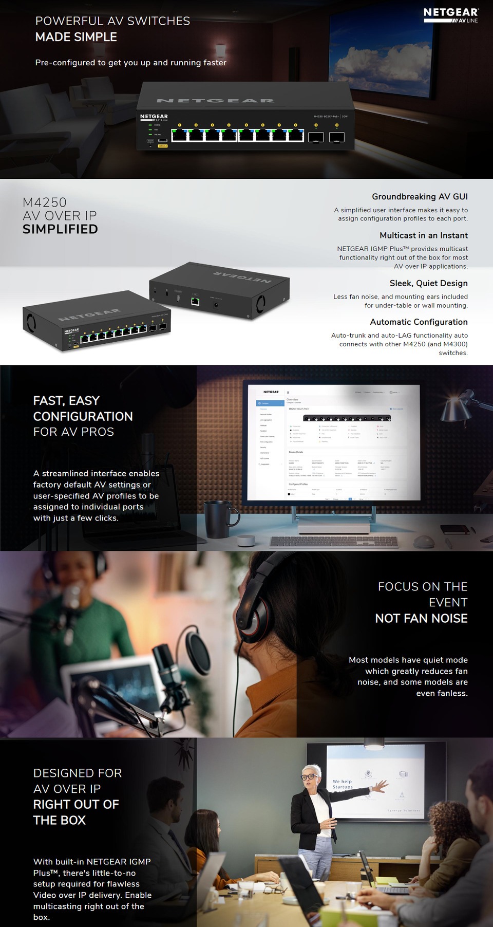 10 port netgear gsm4210px 220w gigabit managed switch poe