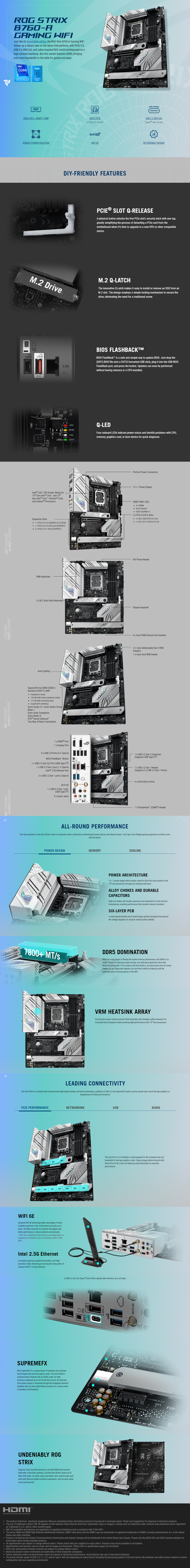 asus s1700 atx rog strix b760-a gaming wifi motherboard