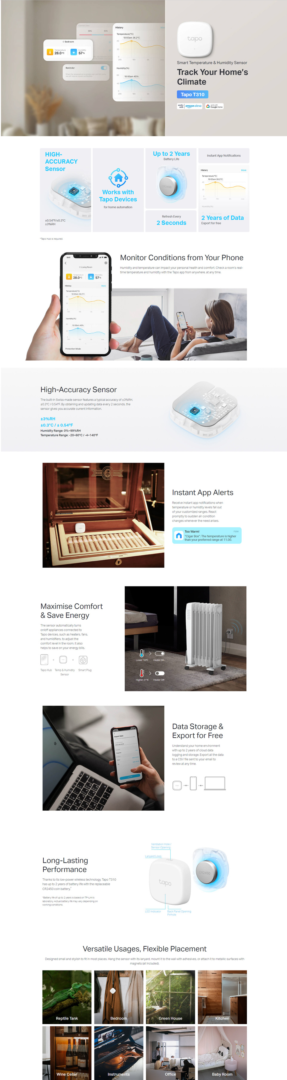 tp-link tapo t310 smart temperature humidity monitor