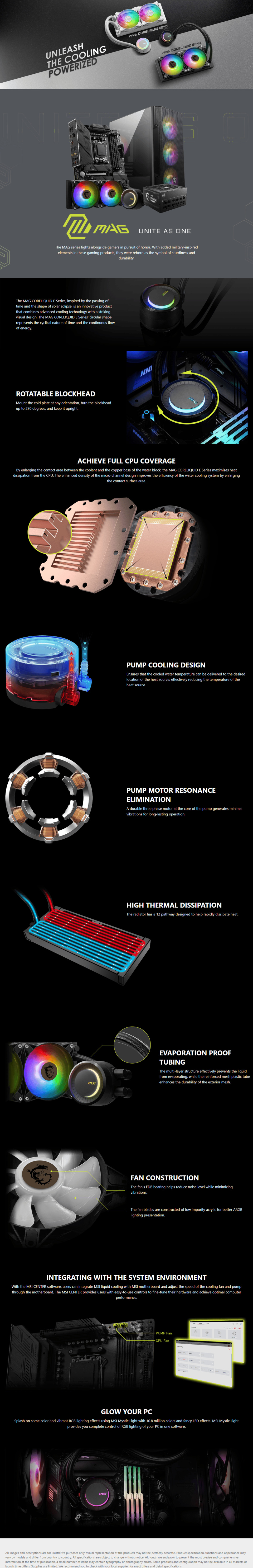 msi mag coreliquid e240 liquid cpu cooler