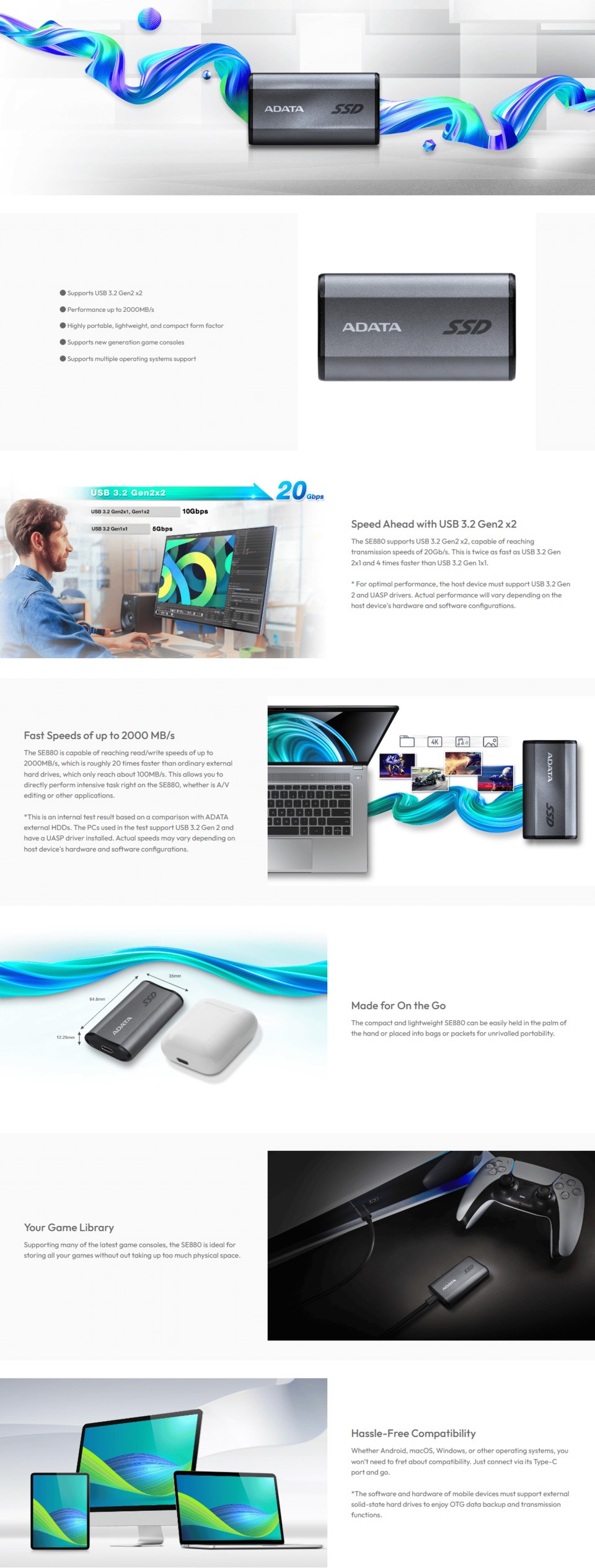 1tb adata se880 external ssd aeli-se880-1tcgy