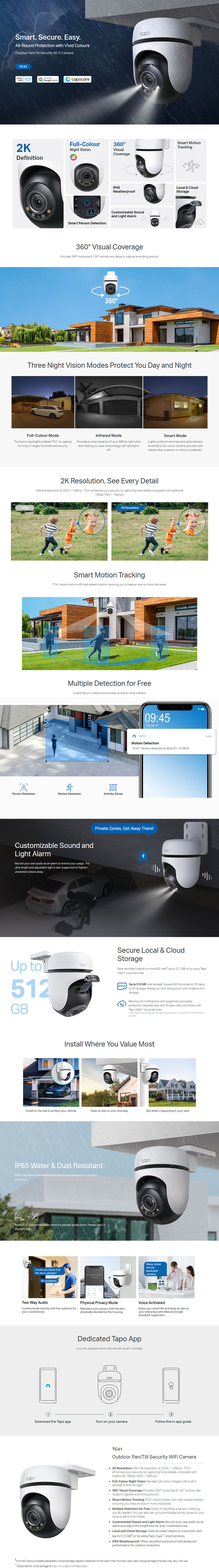 tp-link outdoor pantilt security wi-fi camera
