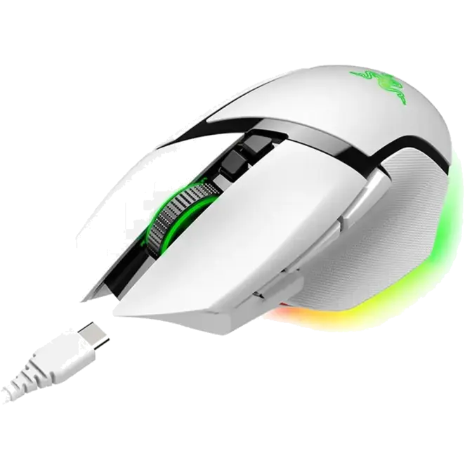 Razer Basilisk V3 Pro White Ergonomic Wireless Gaming Mouse RZ01