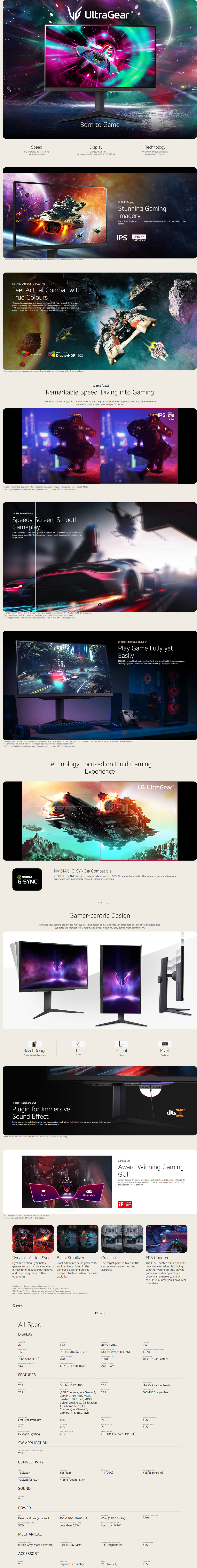 27 ultragear 27gr93u-b uhd 144hz gaming monitor