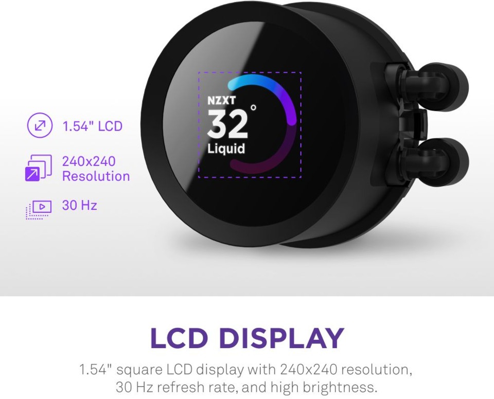 nzxt kraken 360mm rgb aio liquid cpu cooler rl-kr360-b1
