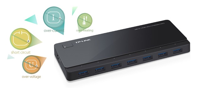 7 Port TP-Link UH720 USB 3.0 Hub with 2 Charging Ports
