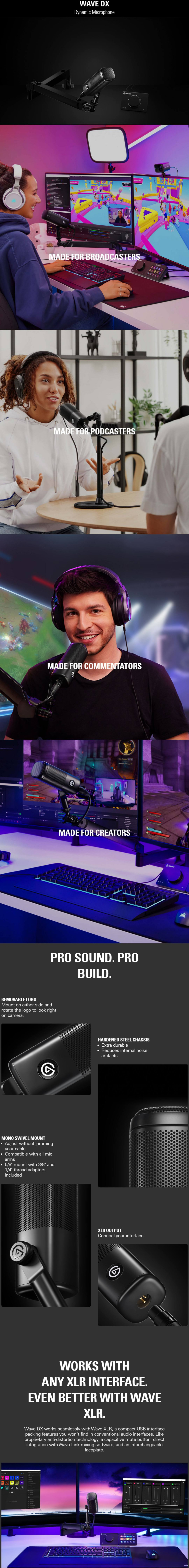 elgato wave dx dynamic vocal microphone 10mah9901