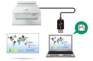 Epson EB-735Fi 3600 ANSI Lumens Interactive Ultra Short Throw Laser Data Projector