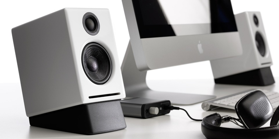 pair of computer speaker stands