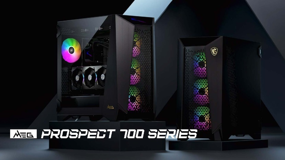 msi atx meg prospect 700r tempered glass black case