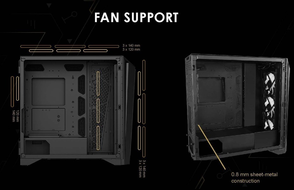 msi atx meg prospect 700r tempered glass black case