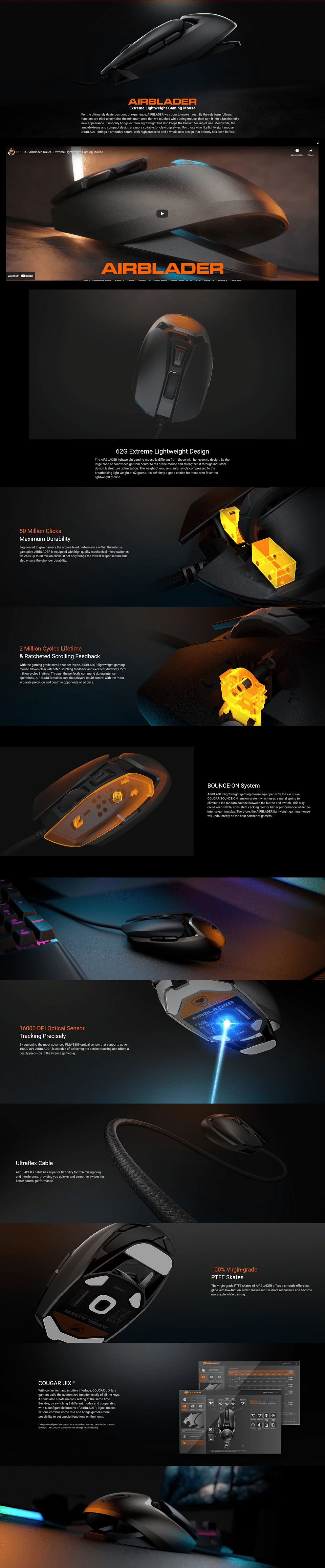 cougar airblader gaming mouse