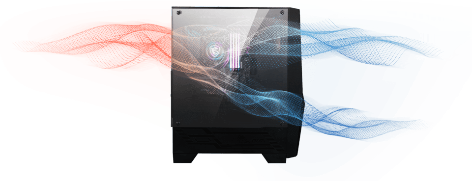 MSI ATX MAG FORGE 100R Tempered Glass Black Case