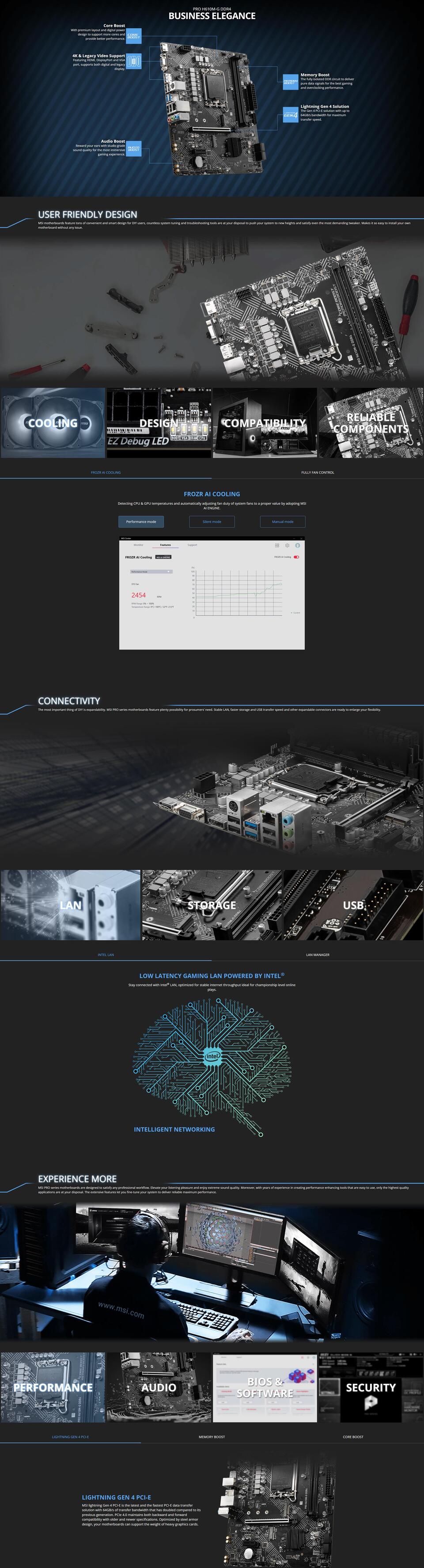 msi s1700 microatx pro h610m-g ddr4 motherboard