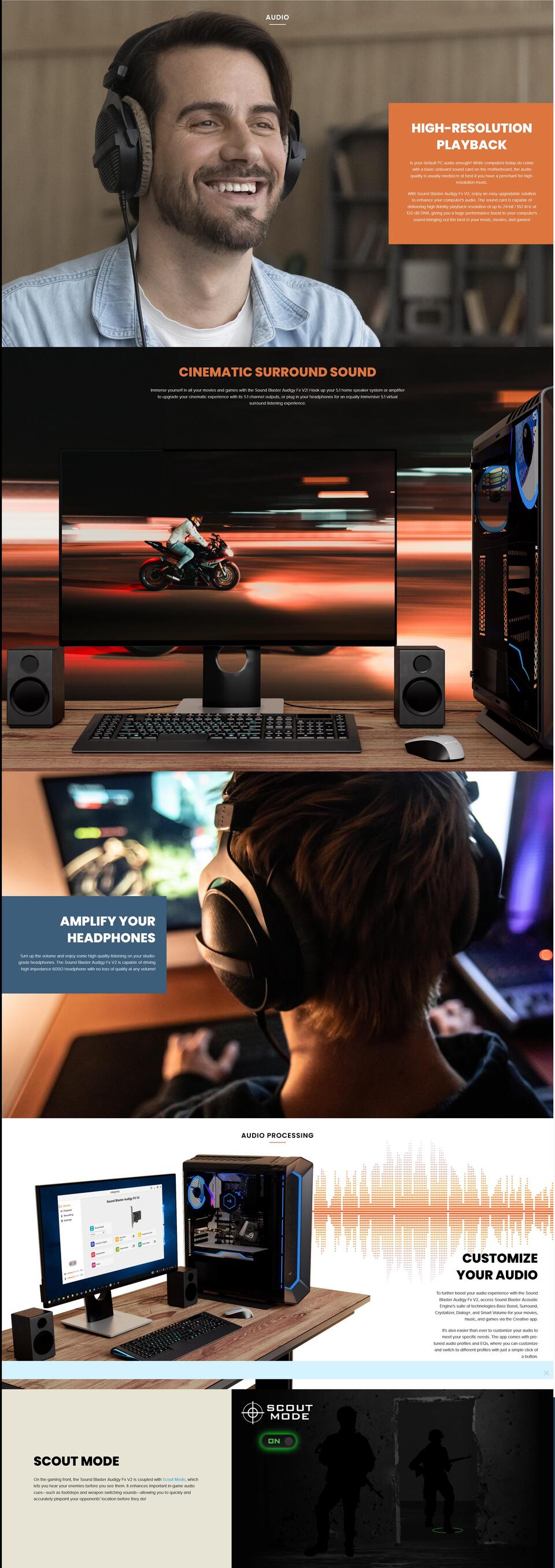 creative sound blaster audigy fx v2 pcie sound card 70sb187000000