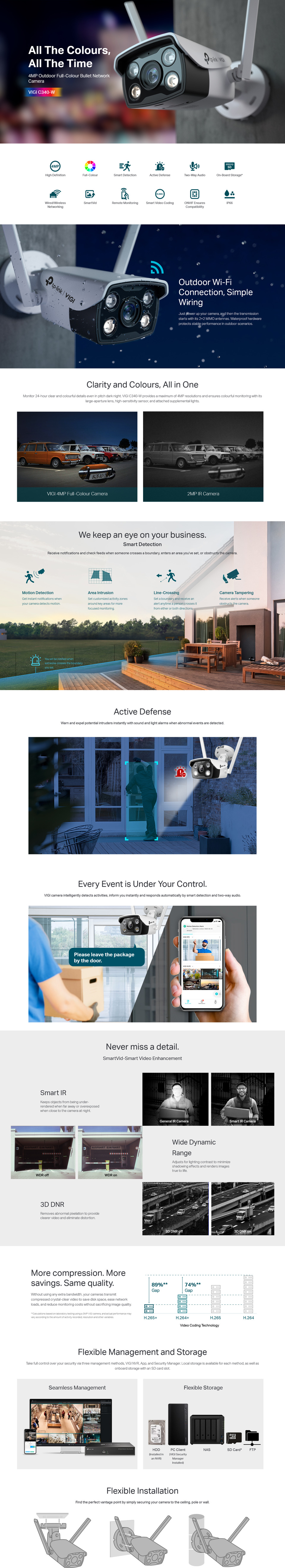 vigi 4mp outdoor full-colour wi-fi bullet network camera