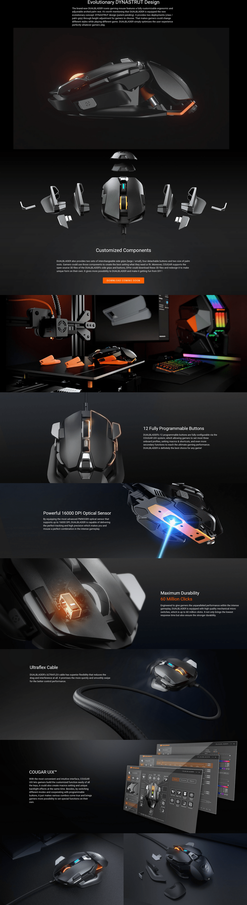 cougar dual blader gaming mouse