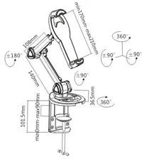 brateck pad18-02 universal tablet mount - grey