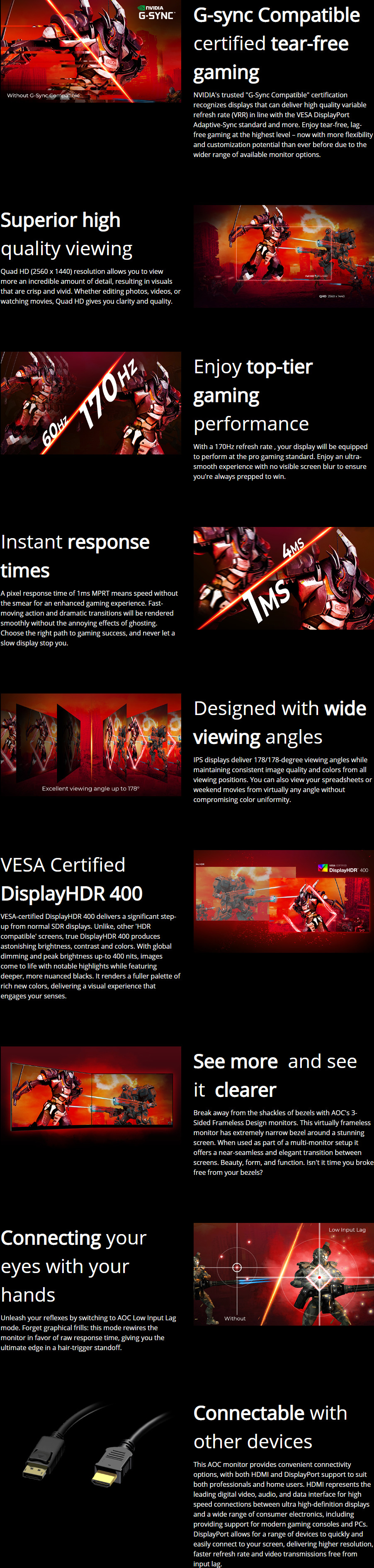 27 aoc agon ag275qxr 170hz qhd ips pinkwhite gaming monitor