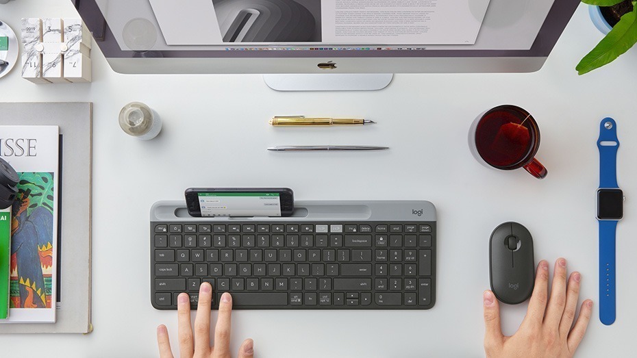 logitech k580 slim multi-device wireless keyboard 920-009211 white