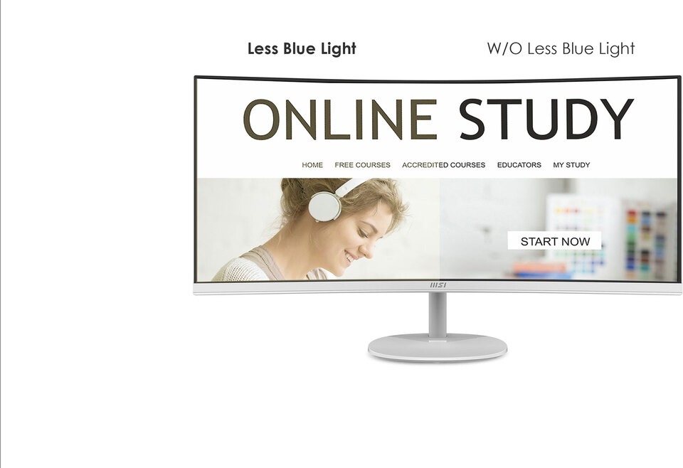 34 msi pro mp341cqw va uwqhd 100hz curved white monitor