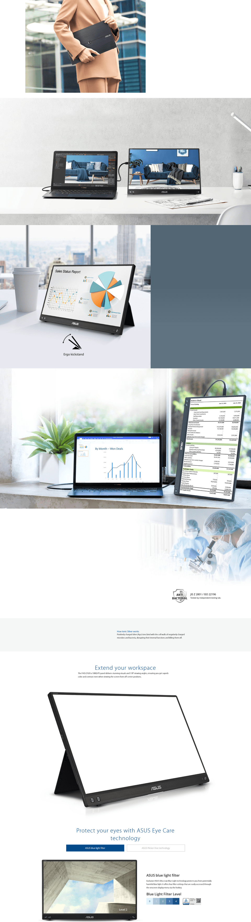 156 asus mb16acv zenscreen fhd usb-c ips portable monitor