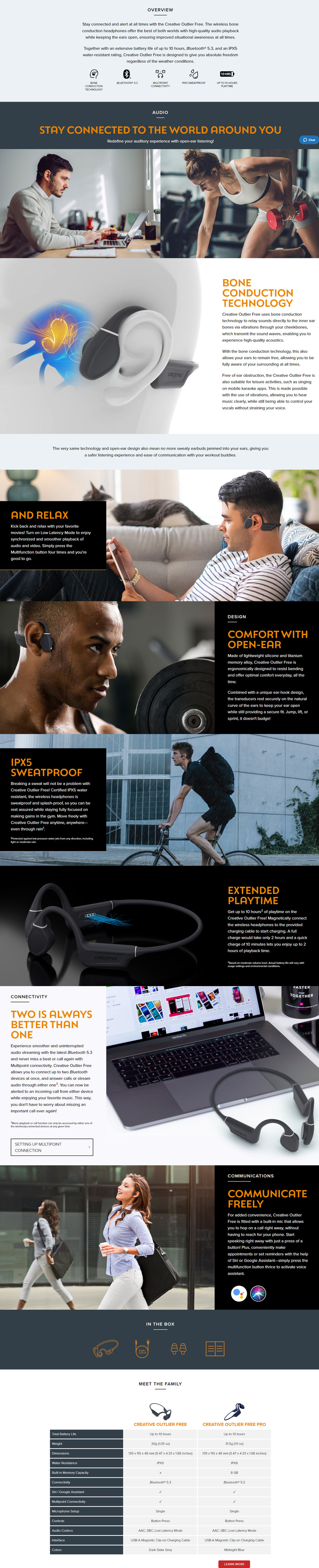 creative outlier free bone conduction headphones black 51ef1080aa000