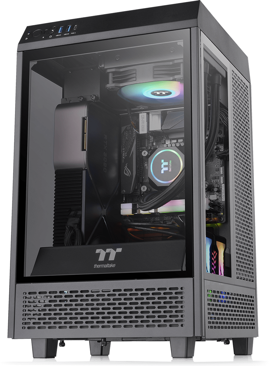 Thermaltake Mini-ITX The Tower 100 TG Black Case CA-1R3-00S1WN-00