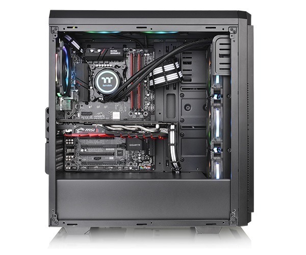 Thermaltake ATX V100 Case Black with 500W PSU PN CA-3K7-50M1NA-00