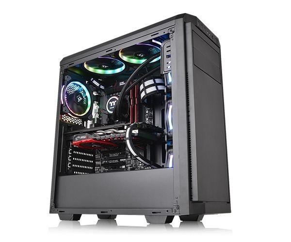 Thermaltake ATX V100 Case Black with 500W PSU PN CA-3K7-50M1NA-00