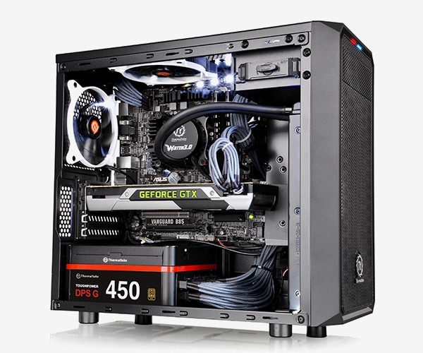 Thermaltake MicroATX Versa H15 Case Black USB 3.0 with 450W PSU