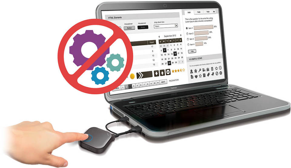 InstaShow S wireless presentation device requires no software installation and execution