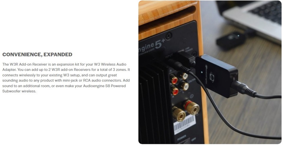 audioengine w3r add-on receiver for w3