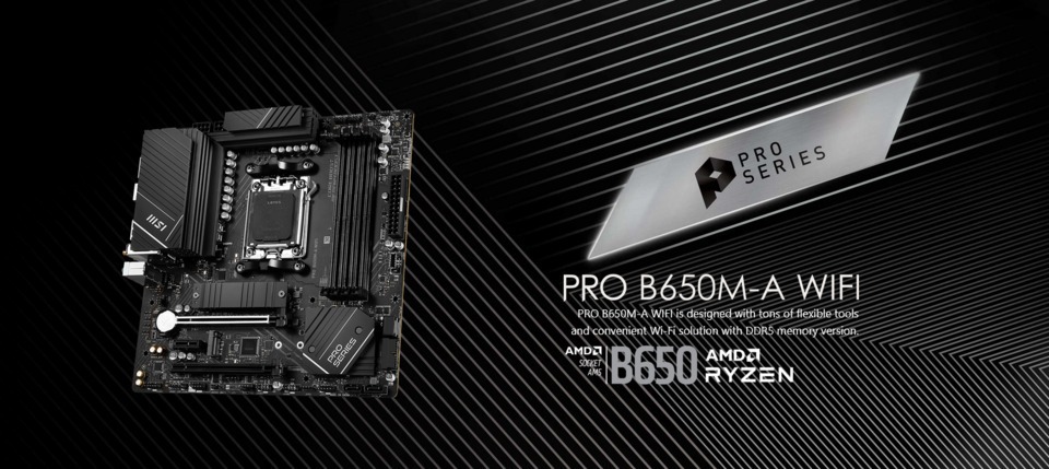 msi am5 micro-atx pro b650m-a wifi ddr5 motherboard