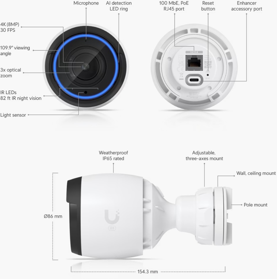 ubiquiti unifi protect g5 pro 4k camera uvc-g5-pro