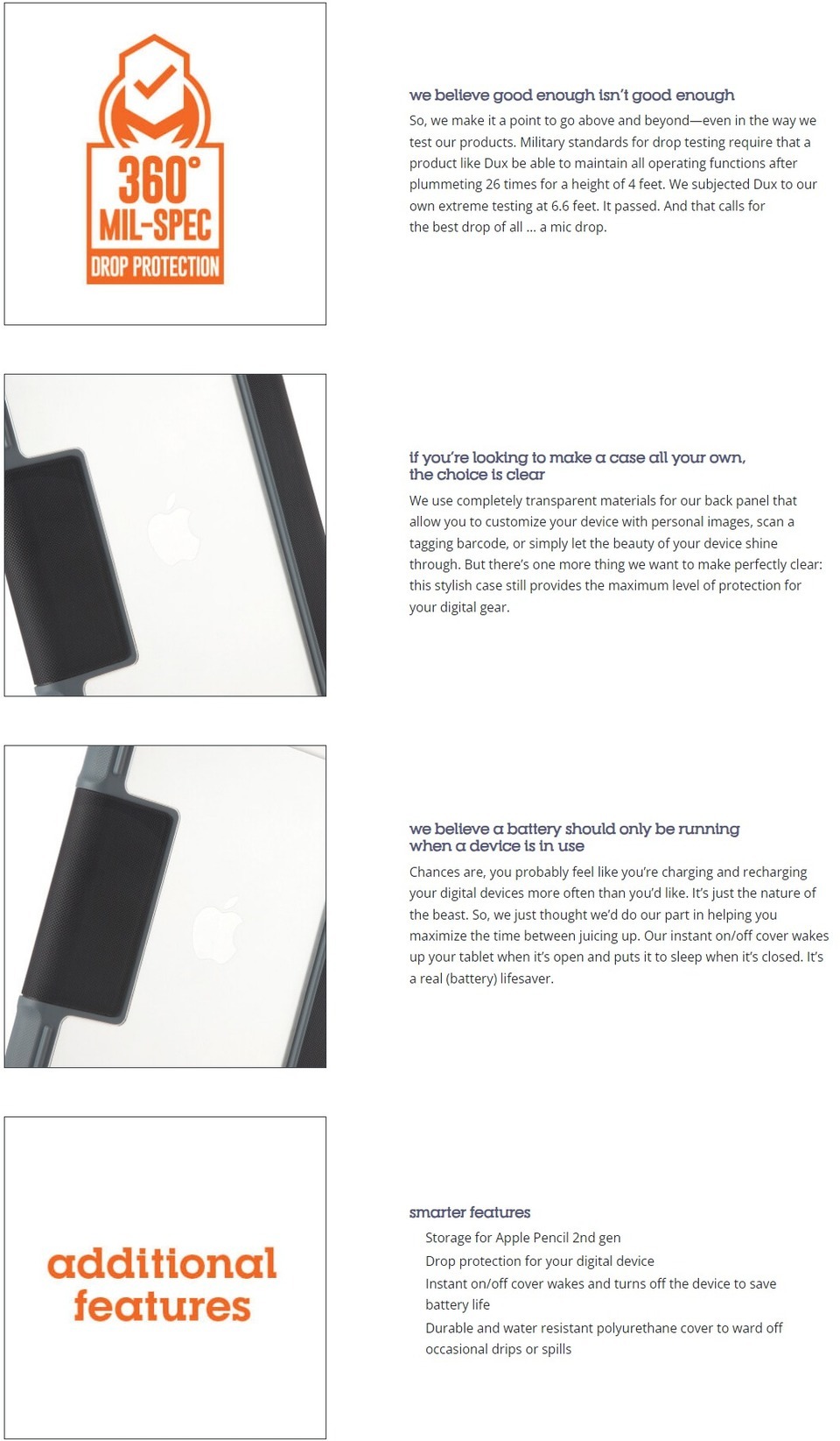 stm dux plus ipad 10th gen com black