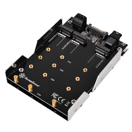 silverstone sdp12 35in m2 sata nvme drive mount