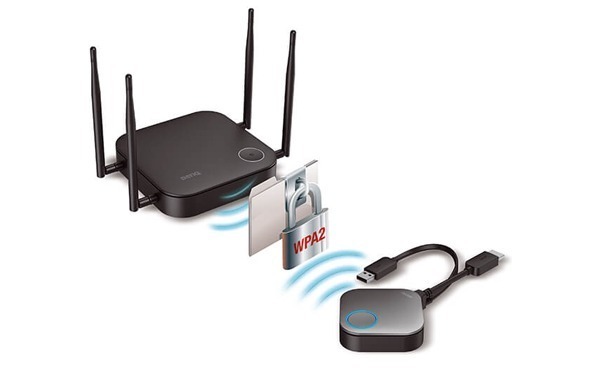 Wireless presentation touch back from the IFP