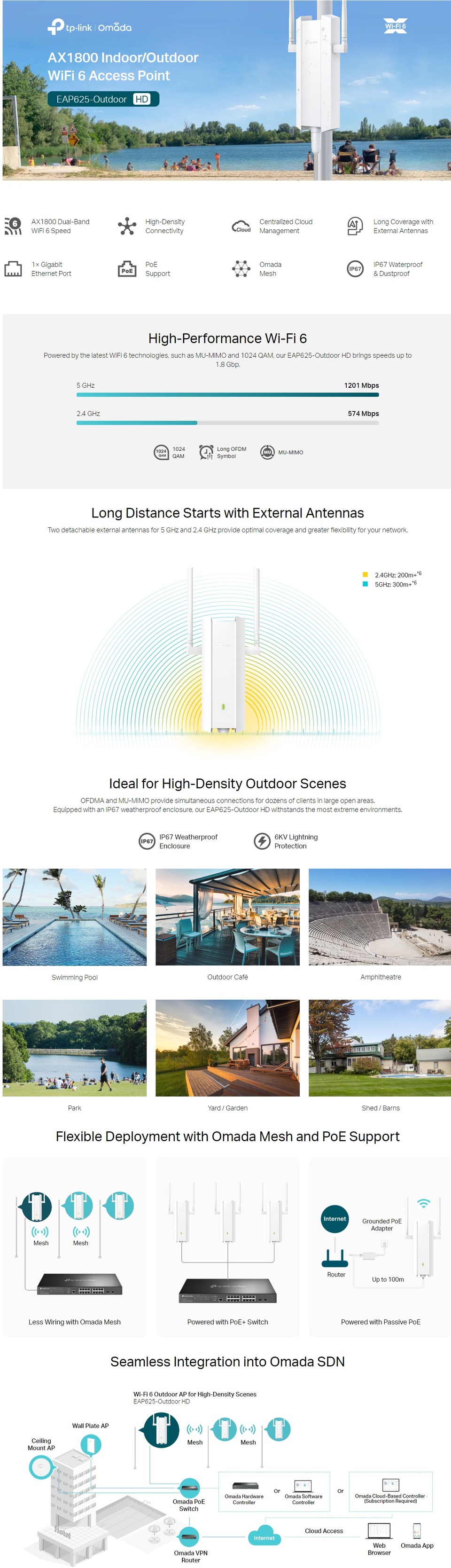 tp-link eap625-outdoor hd ax1800 access point