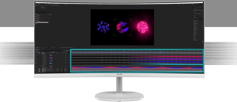 34 msi pro mp341cqw va uwqhd 100hz curved white monitor