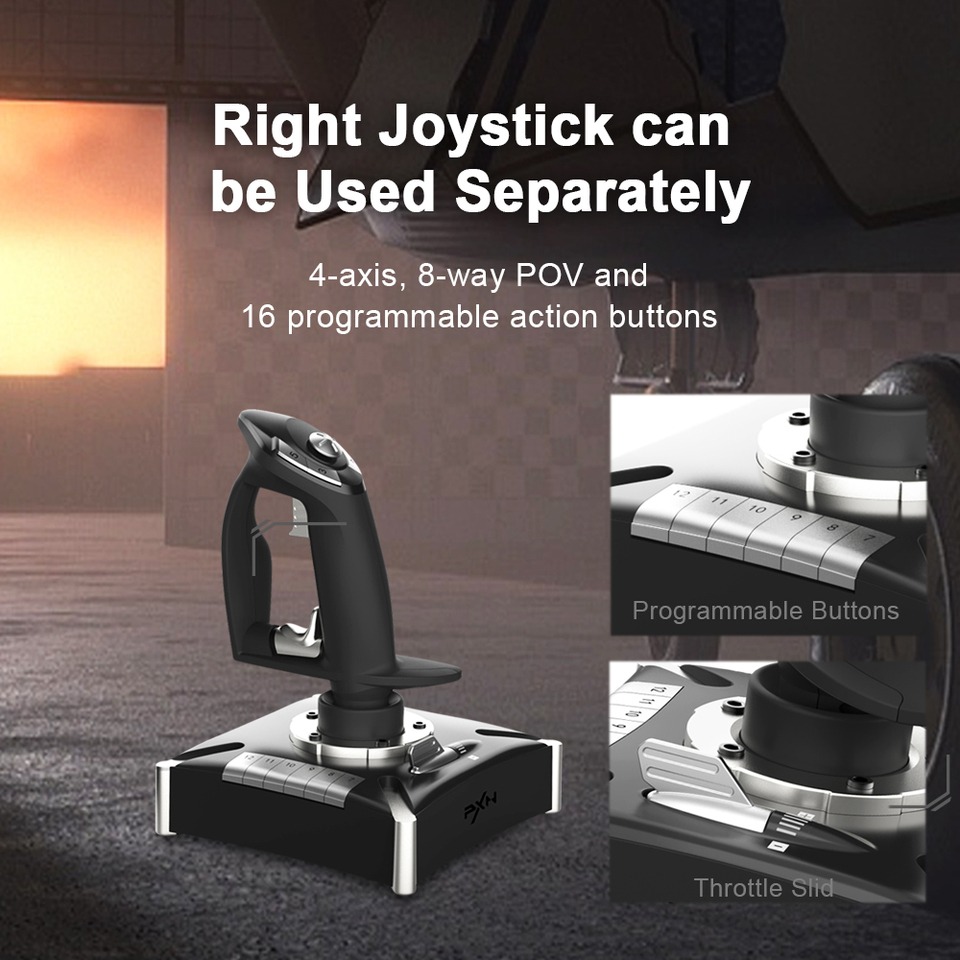 pxn-2119pro flight stick for pc consoles black