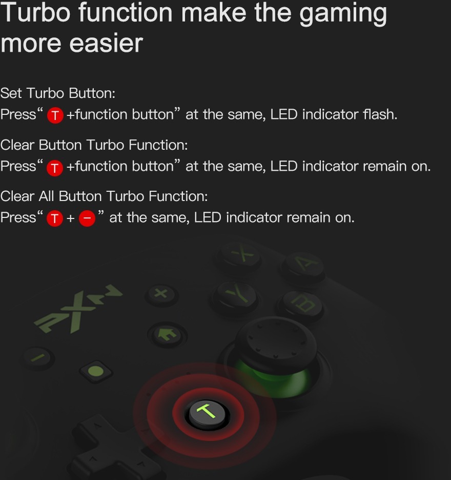 pxn-9607x wireless controller for switch wave blue