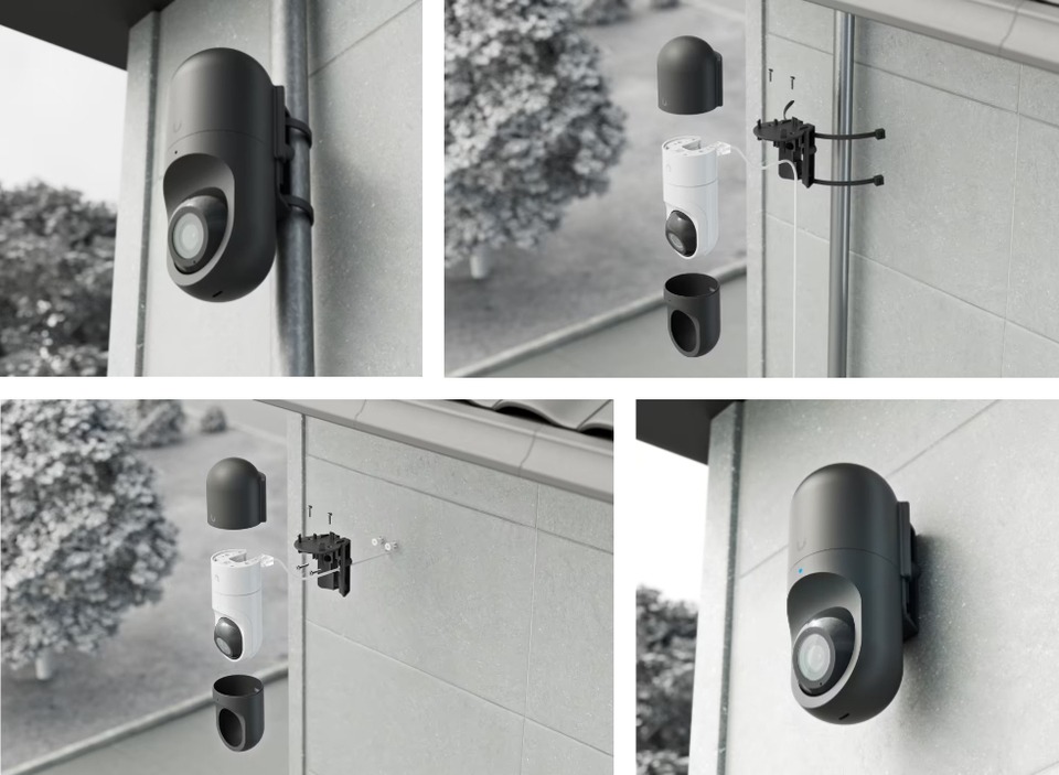 ubiquiti uacc-flex-cam-pwm-black versatile weatherproof mount for g3 and g5 flex