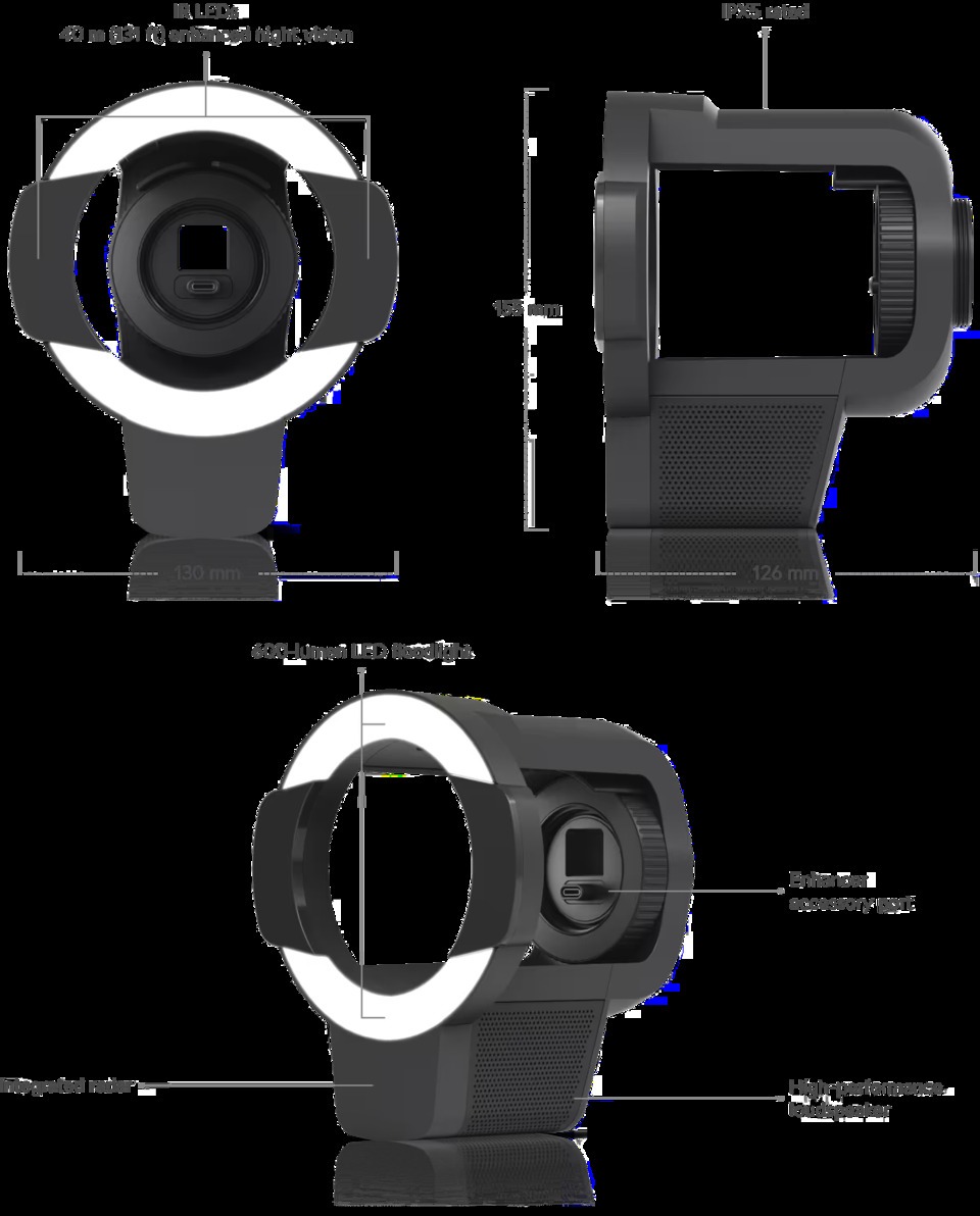 ubiquiti uacc-ai-pro-enhancer-w long-range ir led floodlight and radar detection white