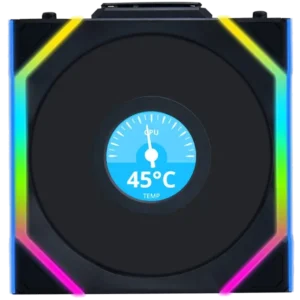 120mm-lian-li-12rsllcd1w1b-uni-fan-wireless-lcd-reverse-fan-black-0