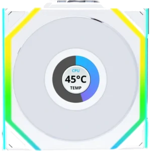 120mm-lian-li-12rsllcd1w1w-uni-fan-wireless-lcd-reverse-fan-white-0