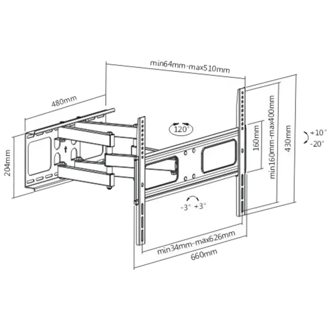 brateck-lpa36-466-economy-solid-full-motion-tv-wall-mount-for-37-70-up-to-50kg-1